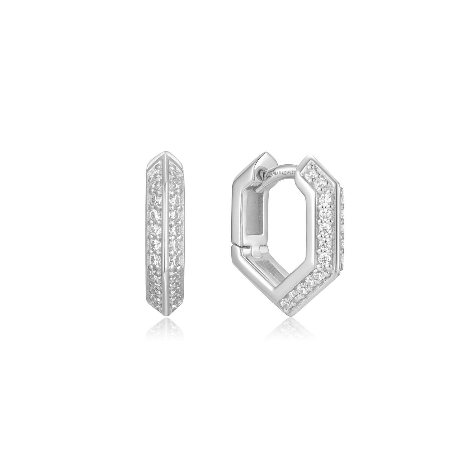  TRAILBLAZER - Earrings - Silver / Rhodium plated - Zirconia